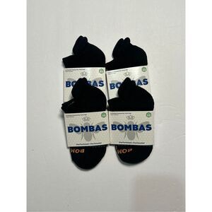 Bombas honeycomb black ankle socks - bundle of 4 - sz youth XS